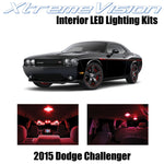 XtremeVision Interior LED for Dodge Challenger 2015+ (9 Pieces) Red Interior LED