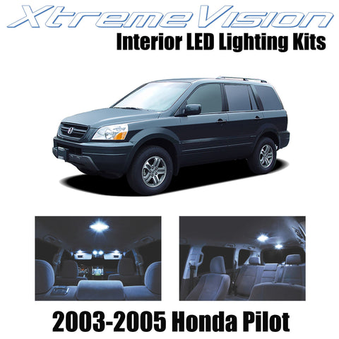 XtremeVision Interior LED for Honda Pilot 2003-2005 (10 Pieces) Cool White Inter