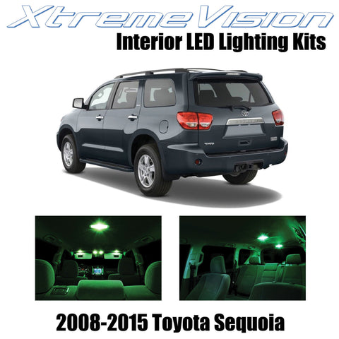 XtremeVision Interior LED for Toyota Sequoia 2008-2015 (13 Pieces) Green Interio