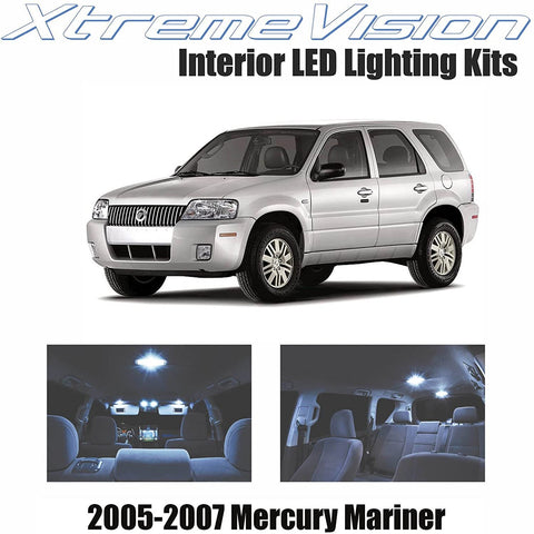 Xtremevision Interior LED for Mercury Mariner 2005-2007 (6 Pieces) Cool White Interior LED Kit + Installation Tool