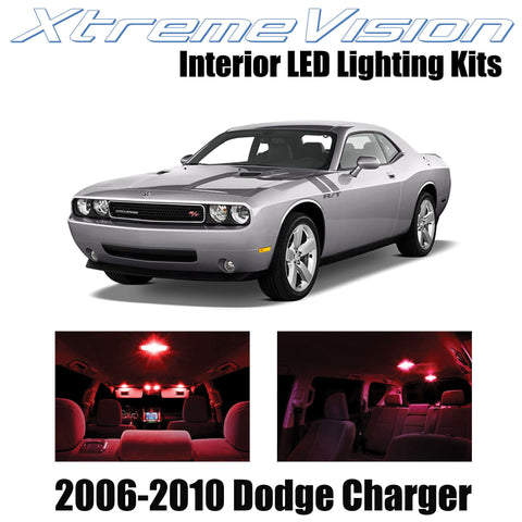 XtremeVision Interior LED for Dodge Challenger 2006-2010 (5 Pieces) Red Interior