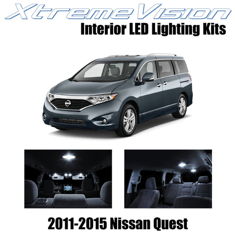 XtremeVision Interior LED for Nissan Quest 2011-2015 (8 Pieces) Pure White Inter