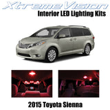 XtremeVision Interior LED for Toyota Sienna 2015+ (13 Pieces) Red Interior LED K