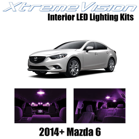 XtremeVision Interior LED for Mazda 6 2014+ (12 Pieces) Pink Interior LED Kit  +
