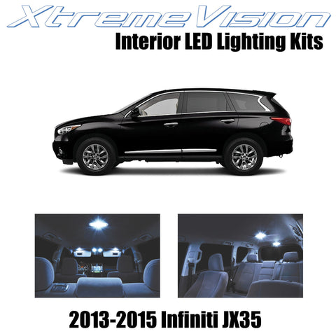 XtremeVision Interior LED for Infiniti JX35 2013-2015 (11 Pieces) Cool White Int