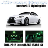 XtremeVision Interior LED for Lexus IS250 IS350 ISF 2014-2015 (11 Pieces) Green