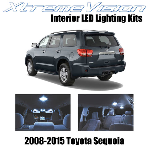 XtremeVision Interior LED for Toyota Sequoia 2008-2015 (13 Pieces) Cool White In