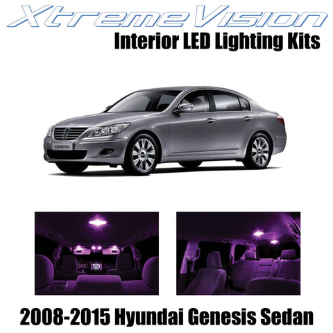 XtremeVision Interior LED for Hyundai Genisis Sedan 2008-2015 (10 Pieces) Pink I
