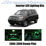 XtremeVision Interior LED for Honda Pilot 2006-2008 (12 Pieces) Green Interior L