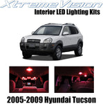 XtremeVision Interior LED for Hyundai Tuscon 2005-2009 (6 Pieces) Red Interior LED Kit + Installation Tool