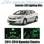 XtremeVision Interior LED for Hyundai Elantra 2011-2014 (4 Pieces) Green Interio