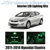 XtremeVision Interior LED for Hyundai Elantra 2011-2014 (4 Pieces) Green Interio