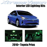 XtremeVision Interior LED for Toyota Prius 2016+ (10 Pieces) Green Interior LED