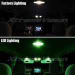 XtremeVision Interior LED for Cadillac SRX 2004-2009 (12 Pieces) Green Interior