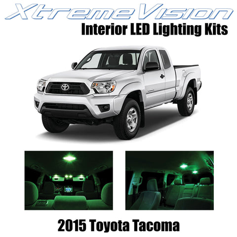 XtremeVision Interior LED for Toyota Tacoma 2015+ (7 Pieces) Green Interior LED