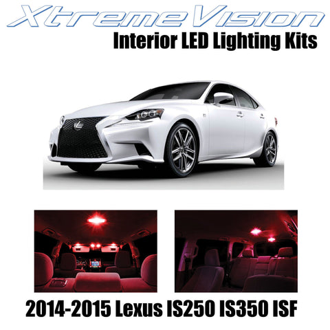 XtremeVision Interior LED for Lexus IS250 IS350 ISF 2014-2015 (11 Pieces) Red In