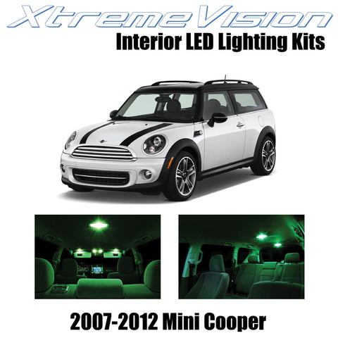 XtremeVision Interior LED for Mini Cooper 2007-2012 (10 Pieces) Green Interior L