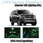 XtremeVision Interior LED for Ford Expedition 2015+ (11 Pieces) Green Interior L