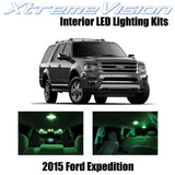 XtremeVision Interior LED for Ford Expedition 2015+ (11 Pieces) Green Interior L