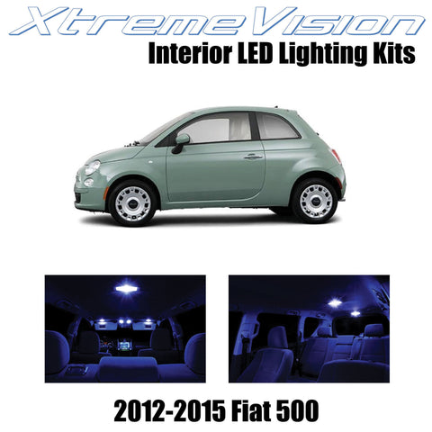 XtremeVision Interior LED for Fiat 500 2012-2015 (3 pieces) Blue Interior LED Ki