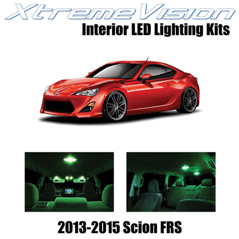 XtremeVision Interior LED for Scion FR-S FRS 2013-2015 (10 Pieces) Green Interio