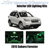 XtremeVision Interior LED for Subaru Forester 2015+ (8 Pieces) Green Interior LE