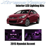 XtremeVision Interior LED for Hyundai Accent 2015+ (6 Pieces) Pink Interior LED