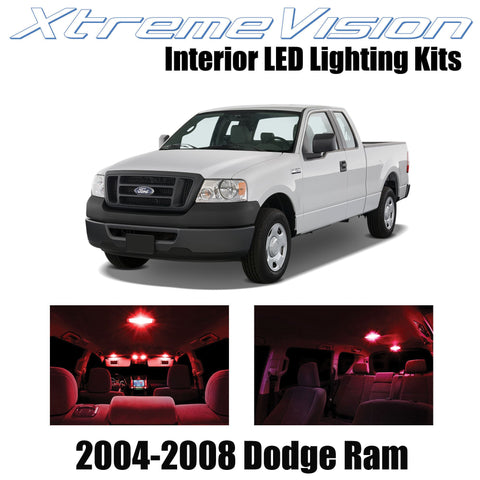 XtremeVision Interior LED for Ford F-150 2004-2008 (5 Pieces) Red Interior LED K