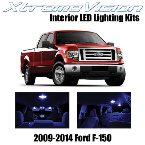 XtremeVision Interior LED for Ford F-150 2009-2014 (12 Pieces) Blue Interior LED