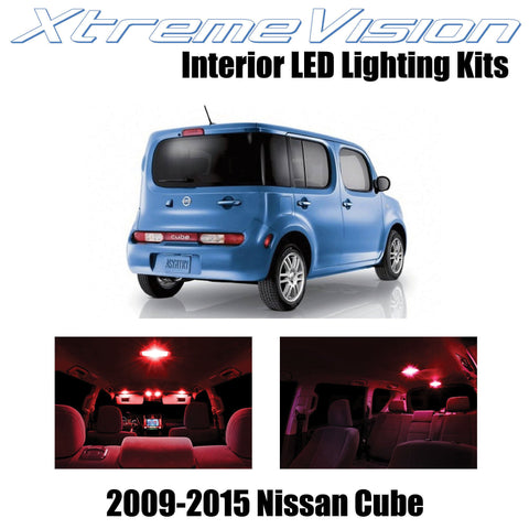 XtremeVision Interior LED for Nissan Cube 2009-2015 (5 Pieces) Red Interior LED