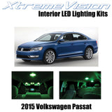 XtremeVision Interior LED for Volkswagen Pasat 2015+ (9 Pieces) Green Interior L