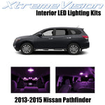 XtremeVision Interior LED for Nissan Pathfinder 2013-2015 (9 Pieces) Pink Interi