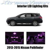 XtremeVision Interior LED for Nissan Pathfinder 2013-2015 (9 Pieces) Pink Interi
