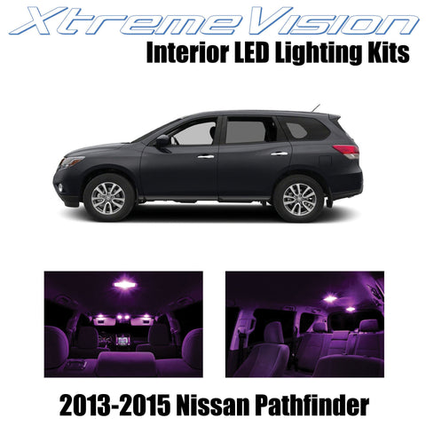 XtremeVision Interior LED for Nissan Pathfinder 2013-2015 (9 Pieces) Pink Interi