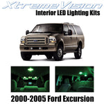 XtremeVision Interior LED for Ford Excursion 2000-2005 (12 Pieces) Green Interio