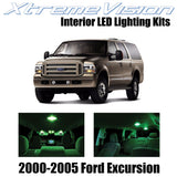 XtremeVision Interior LED for Ford Excursion 2000-2005 (12 Pieces) Green Interio
