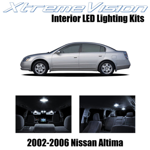 XtremeVision Interior LED for Nissan Altima Sedan 2002-2006 (10 Pieces) Pure Whi