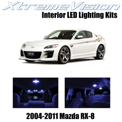 XtremeVision Interior LED for Mazda RX-8 RX8 2004-2014 (5 Pieces) Blue Interior
