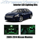 XtremeVision Interior LED for Nissan Maxima 2009-2014 (14 Pieces) Green Interior