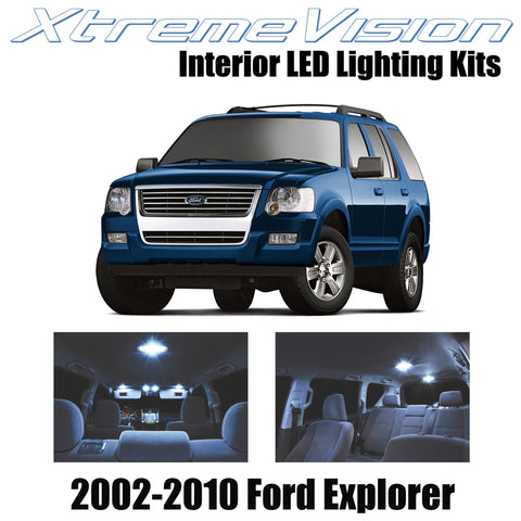 XtremeVision Interior LED for Ford Explorer 2002-2010 (10 Pieces) Cool White Int