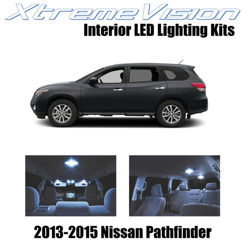 XtremeVision Interior LED for Nissan Pathfinder 2013-2015 (9 Pieces) Cool White