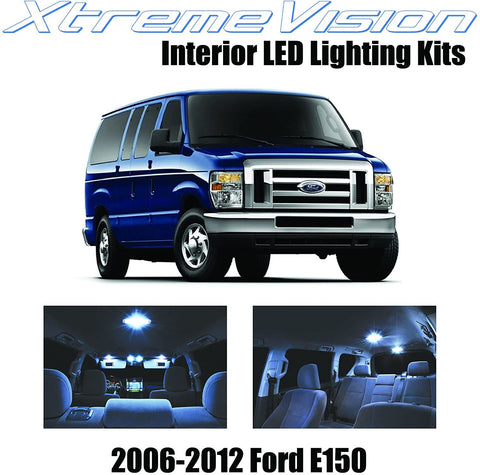 XtremeVision Interior LED for Ford E150 2006-2012 (6 Pieces) Cool White Interior LED Kit + Installation Tool