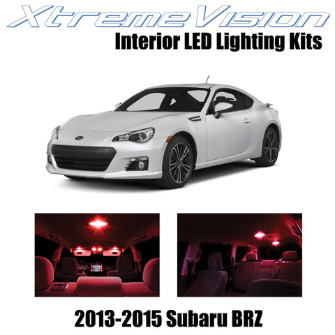 XtremeVision Interior LED for Subaru BRZ 2013-2015 (10 Pieces) Red Interior LED