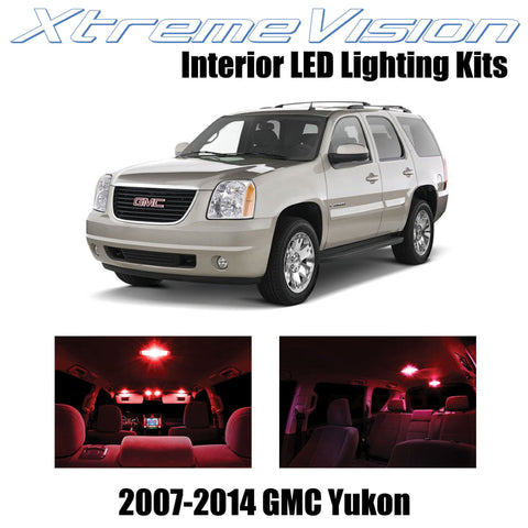 XtremeVision Interior LED for GMC Yukon 2007 - 2014 (12 Pieces) Red Interior LED