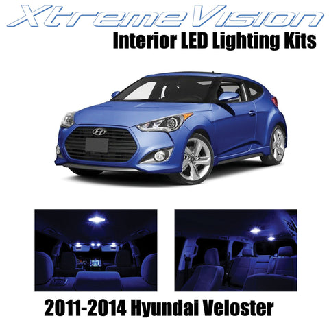 XtremeVision Interior LED for Hyundai Veloster 2011-2014 (7 Pieces) Blue Interio