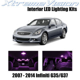XtremeVision Interior LED for Infiniti G35 G37 Sedan 2007-2014 (10 Pieces) Pink