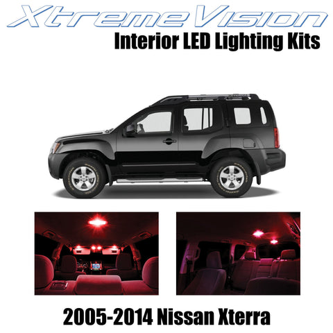 XtremeVision Interior LED for Nissan Xterra 2005-2014 (8 Pieces) Red Interior LE
