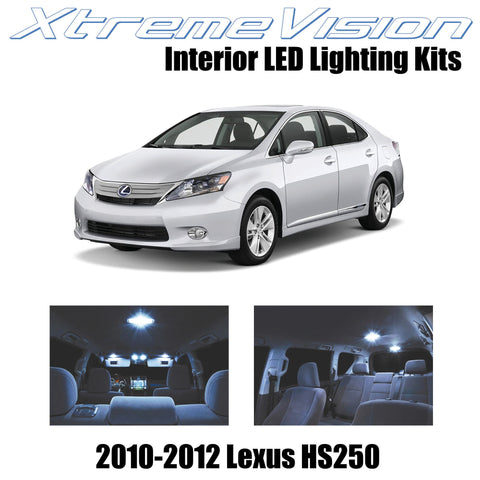 XtremeVision Interior LED for Lexus HS250 2010-2012 (5 Pieces) Cool White Interi