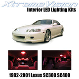 XtremeVision Interior LED for Lexus SC300 SC400 1992-2001 (5 Pieces) Red Interio