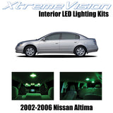 XtremeVision Interior LED for Nissan Altima Sedan 2002-2006 (10 Pieces) Green In